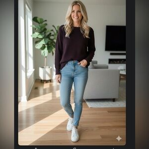 Lululemon Classic Brown Women's Sweater oversized hi lo 100% Merino wool